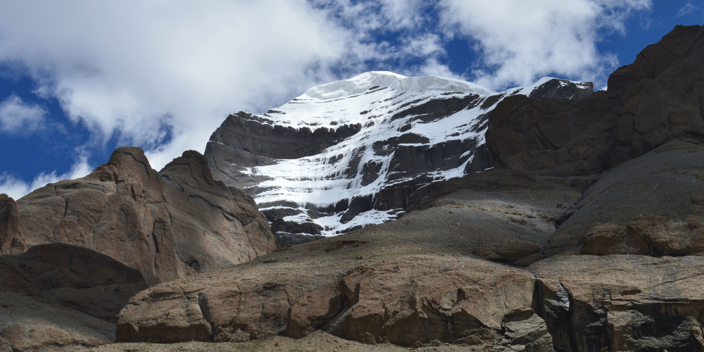 Adi Kailash peak reflected in Parvati Sarovar, Pithoragarh, Uttarakhand